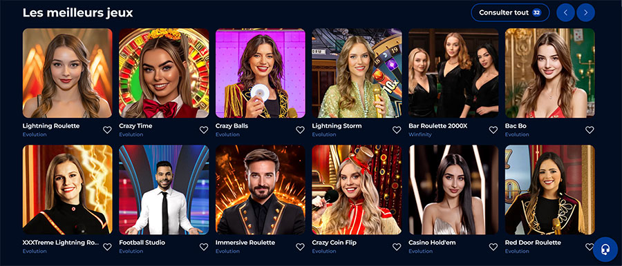 BillionaireSpin Casino live casino
