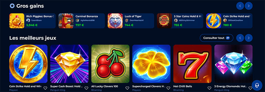BillionaireSpin Casino machines a sous