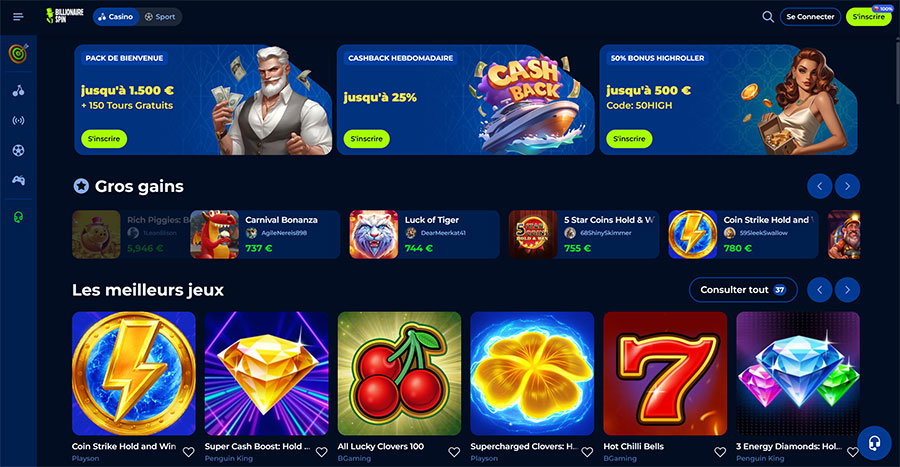 BillionaireSpin Casino